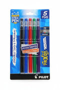 FriXion Clicker Erasable Pens Gel Ink Pens 0.7 mm Fine Asst. Color Pkg. 5