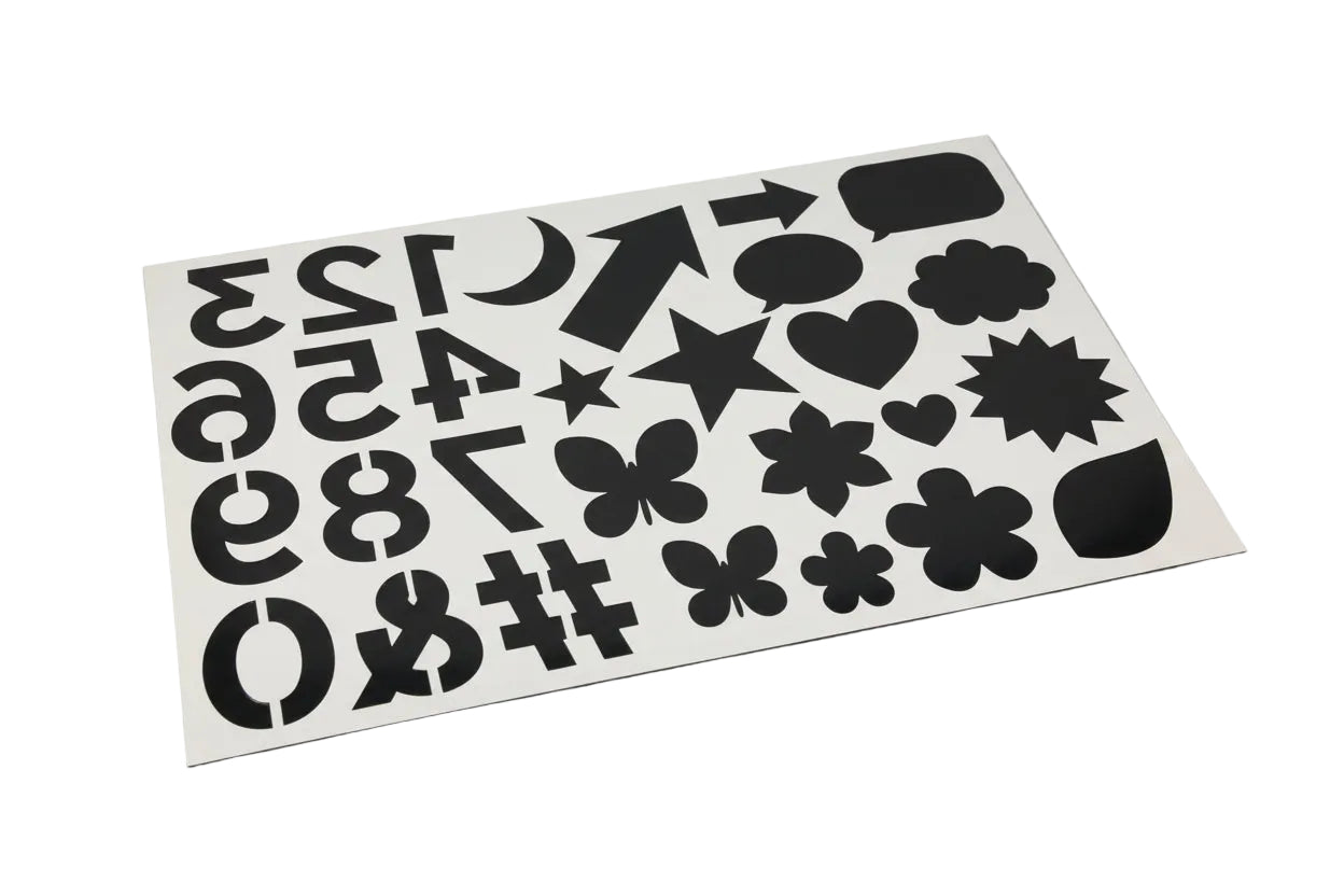 Glitter Pack  | Poster Kit | Black | White | Silver | Gold |4 Seets