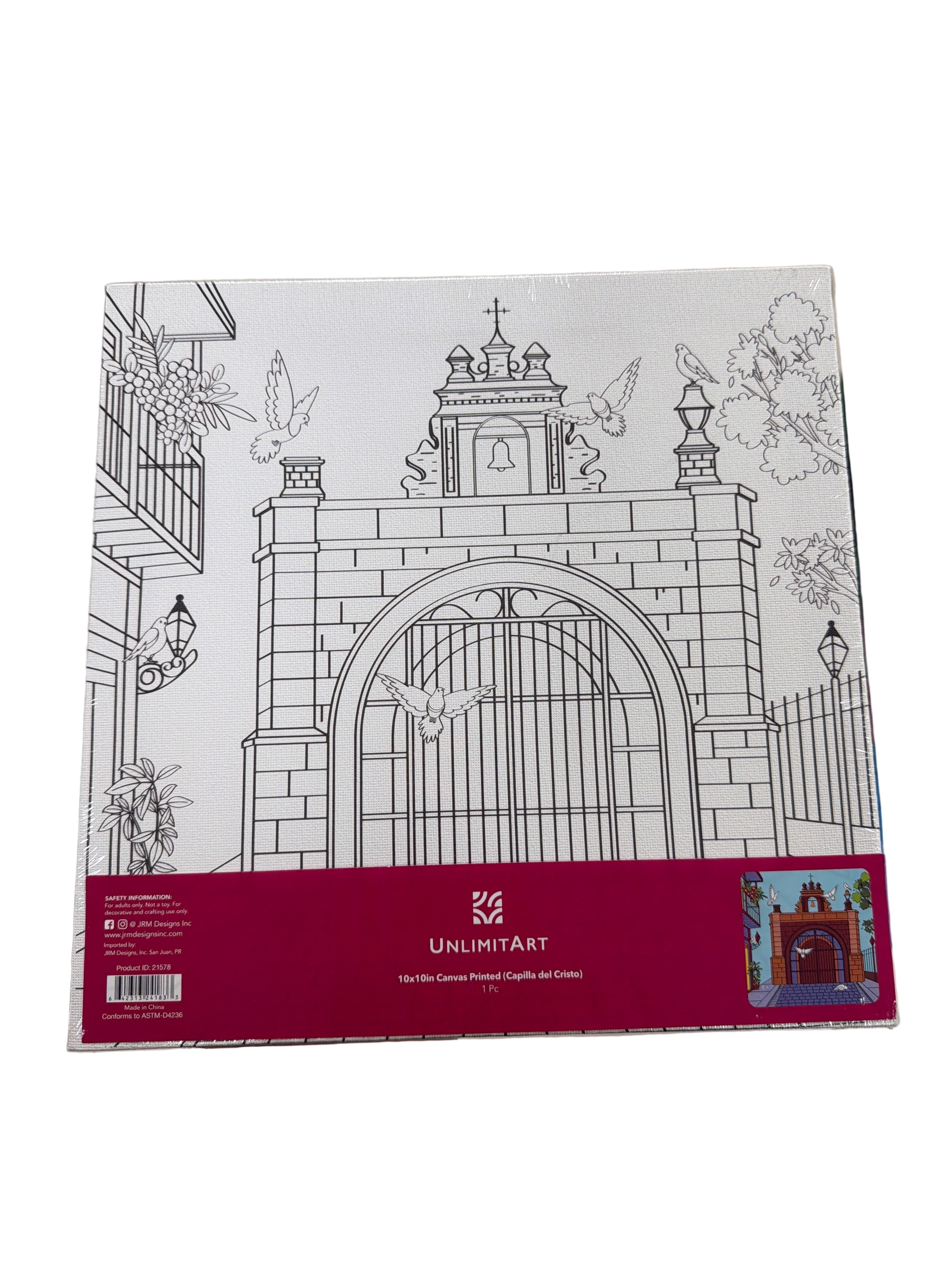 10x10in Canvas Printed (Capilla del Cristo)
