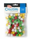 Pom-Poms Glitter | Colores Surtidos| 78pcs