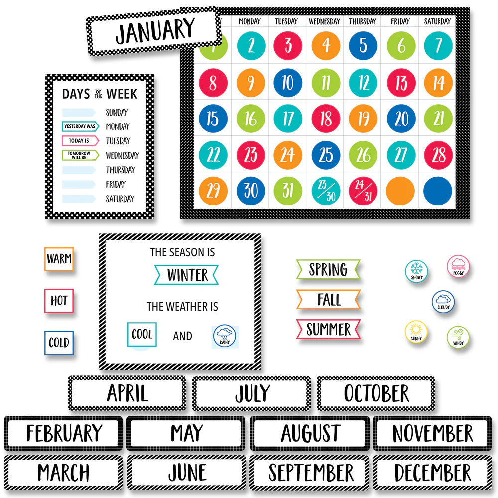 Calendar Set Bulletin Board | 67 pcs