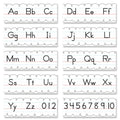 TRADITIONAL MANUSCRIPT ALPHABET LINE BULLETIN BOARD