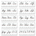CURSIVE ALPHABET LINE BULLETIN BOARD