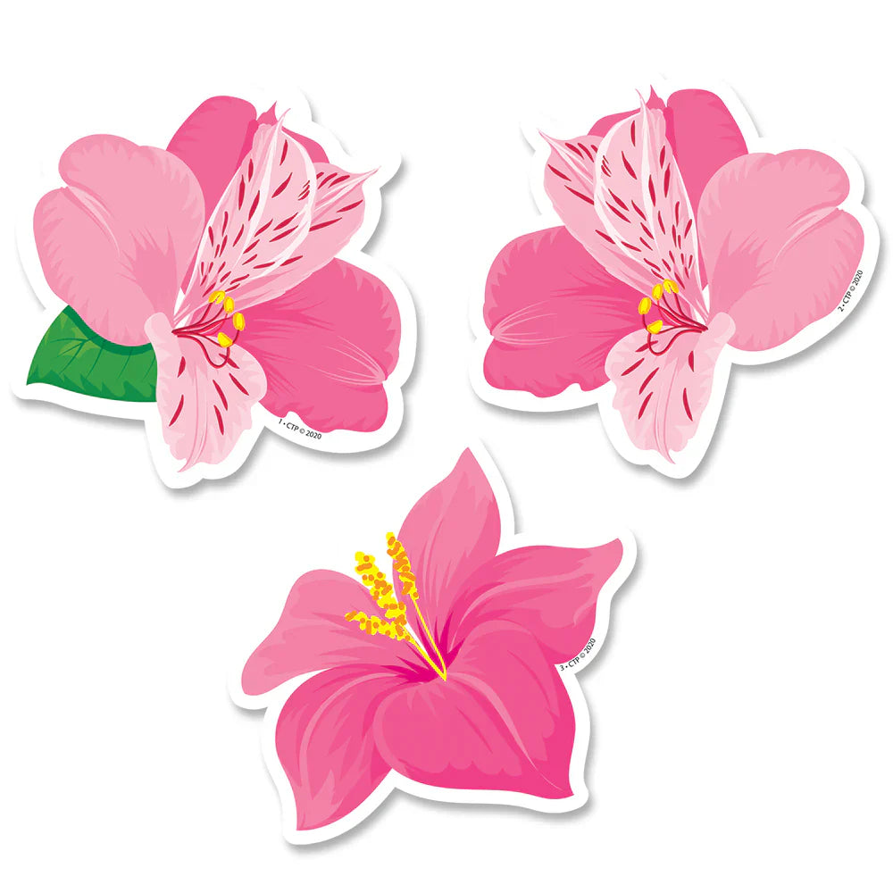 Palm Paradise Pink Blooms  Cut-Outs