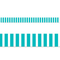 TURQUOISE BOLD STRIPES EZ BORDER 48FT. 24 STRIPS