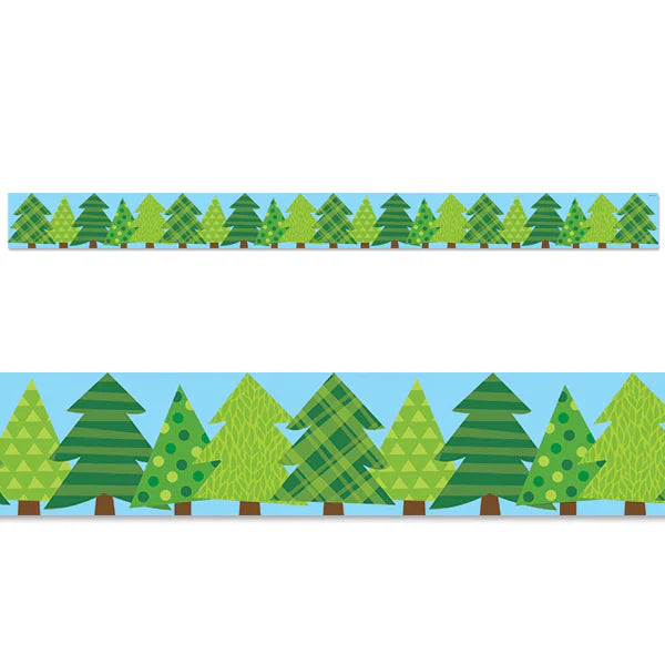 Patterned Pine Trees EZ Border | Woodland Friends | 24pcs | 24 inch strips