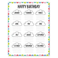 RAINBOW DOODLES HAPPY BIRTHDAY CHART