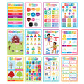 SPANISH EARLY LEARNING POSTER SET 12PCS