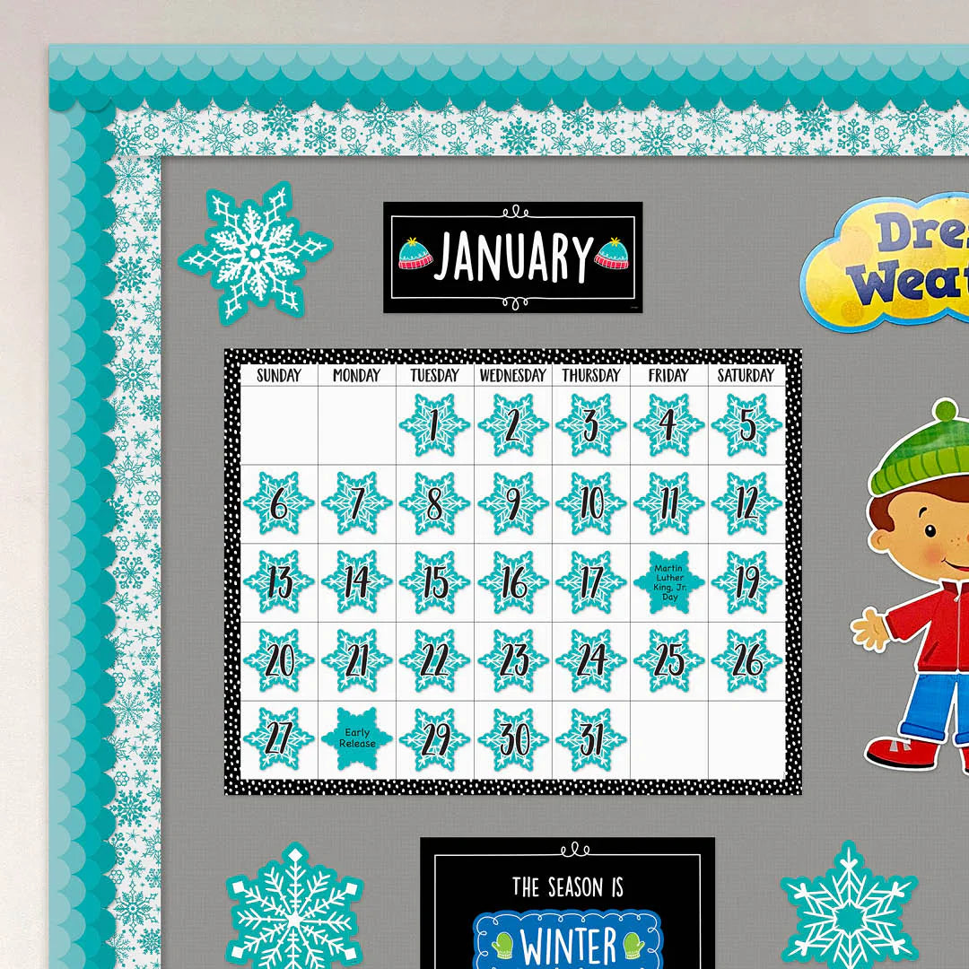 Messy Dots on Black Calendar Chart