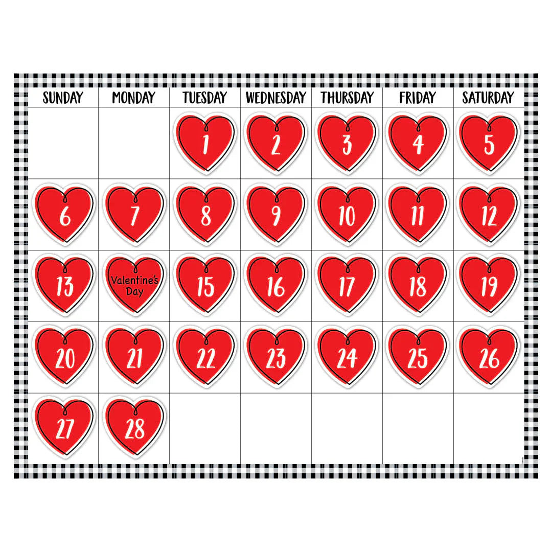 Buffalo Check Calendar Chart