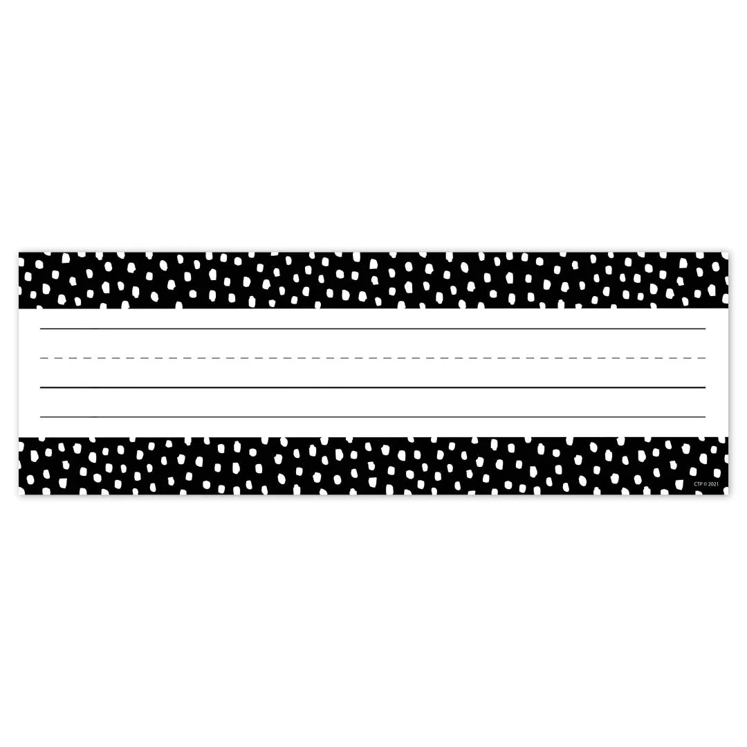 Messy Dots on Black Name Plates