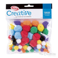 POMPOM SURTIDO 2.5CM 78 PCS (APROX)