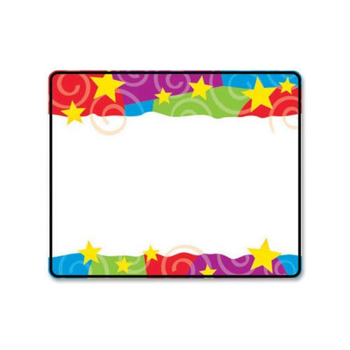 STARS IN SWIRLS NAME TAGS
