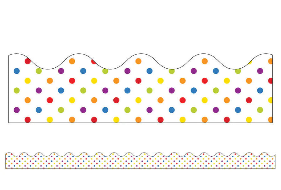 Rainbow dots Borders | 39' per package