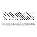 BLACK & WHITE STRIPES SCALLOPE BORDER