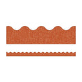 Terracotta Linen Scalloped Borders