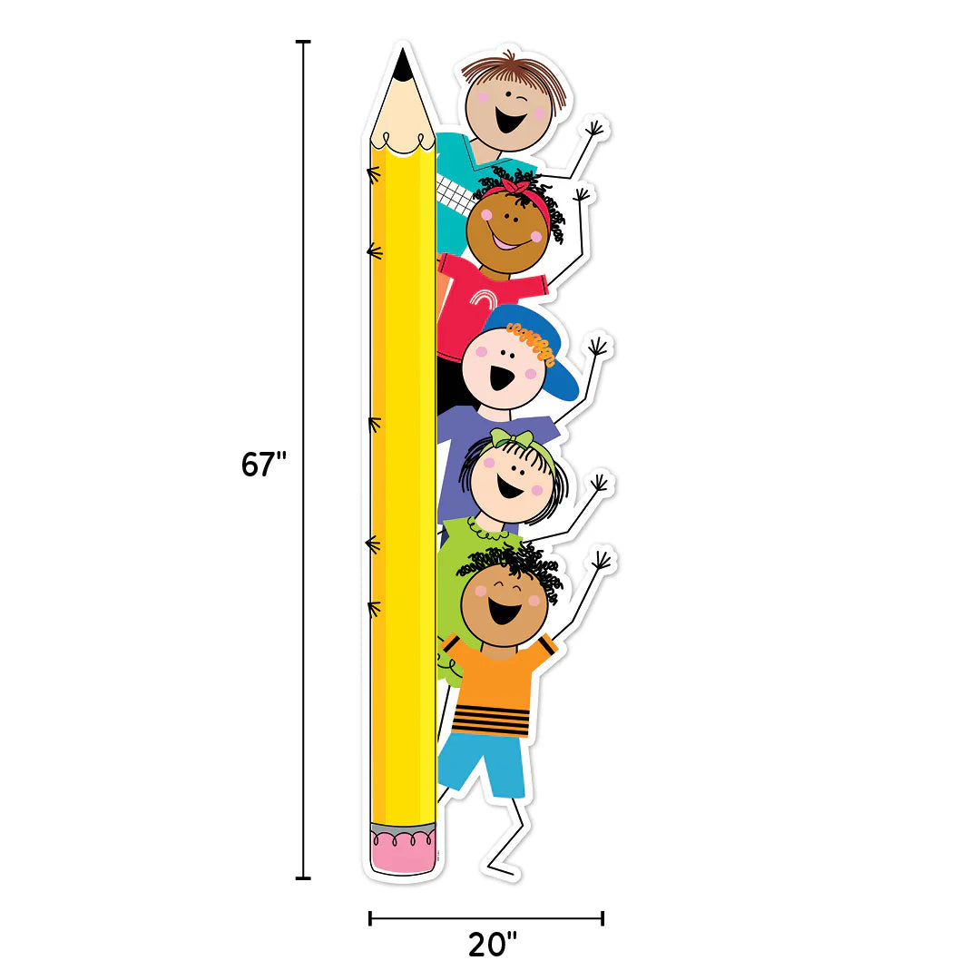 Stick Kid Friends Giant Banner | 21x56"