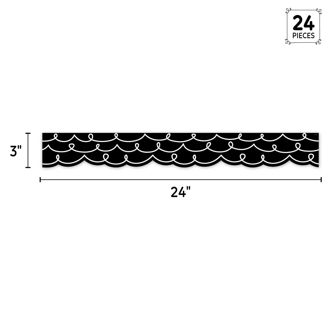 Core Decor Loop-de-Loop on Black  Border | 48'