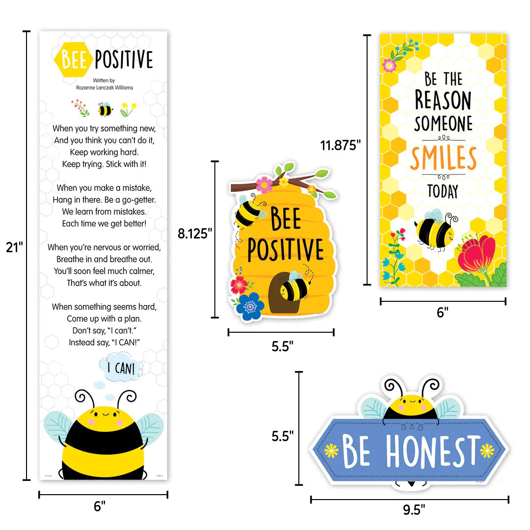 Busy Bees Bee Positive Mini Bulletin Board | 13pcs
