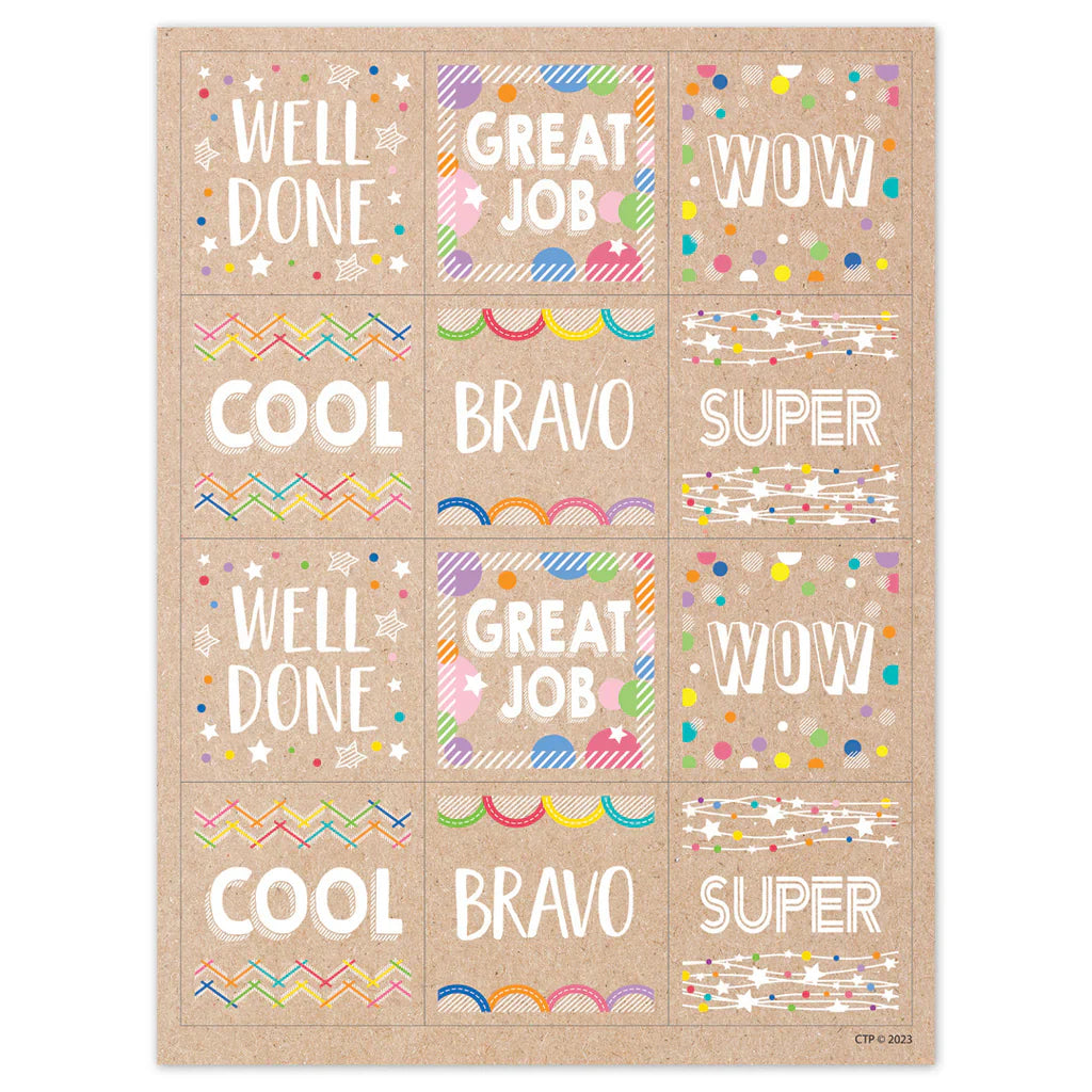 KRAFTY POP COLORFUL REWARD 60 STICKERS