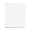 WRITE N ERASE INDEX DIVIDER 8 TAB WHITE LETTER