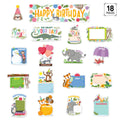 Jungle Friends Happy Birthay Mini Bulletin Board | 18 pcs
