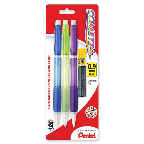 Cometz Mechanical Pencil HB #2 with Lead 0.9 mm 4 PCS