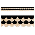 BLACK AND WOOD SCALLOPS (CD) EZ BORDER
