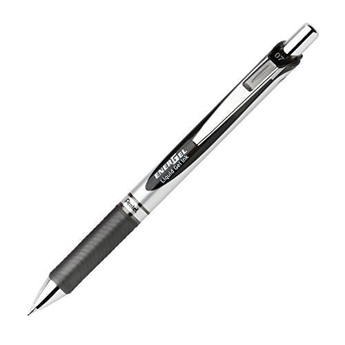 EnerGel RTX Retractable Liquid Gel Pen 0.7 mm Medium Black Cj. 12