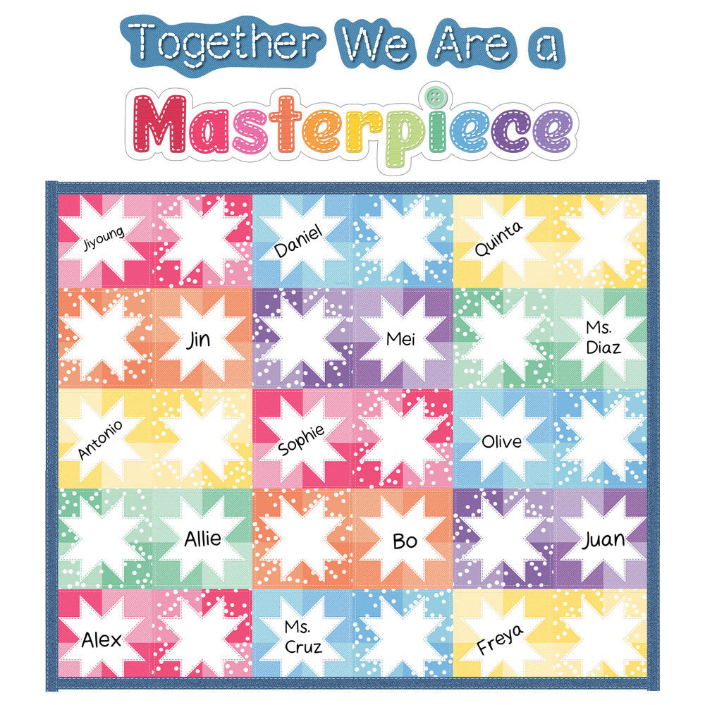 Together We Are a Masterpiece Bulletin Board Set | 54 pieces