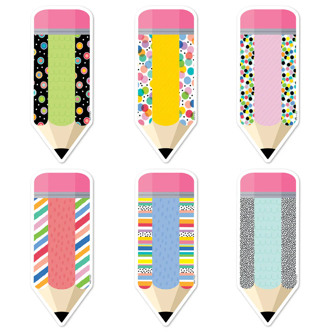 Core Decor Pattern Play Pencils | 6' | Inch Designer Cut-Outs | 72 pieces