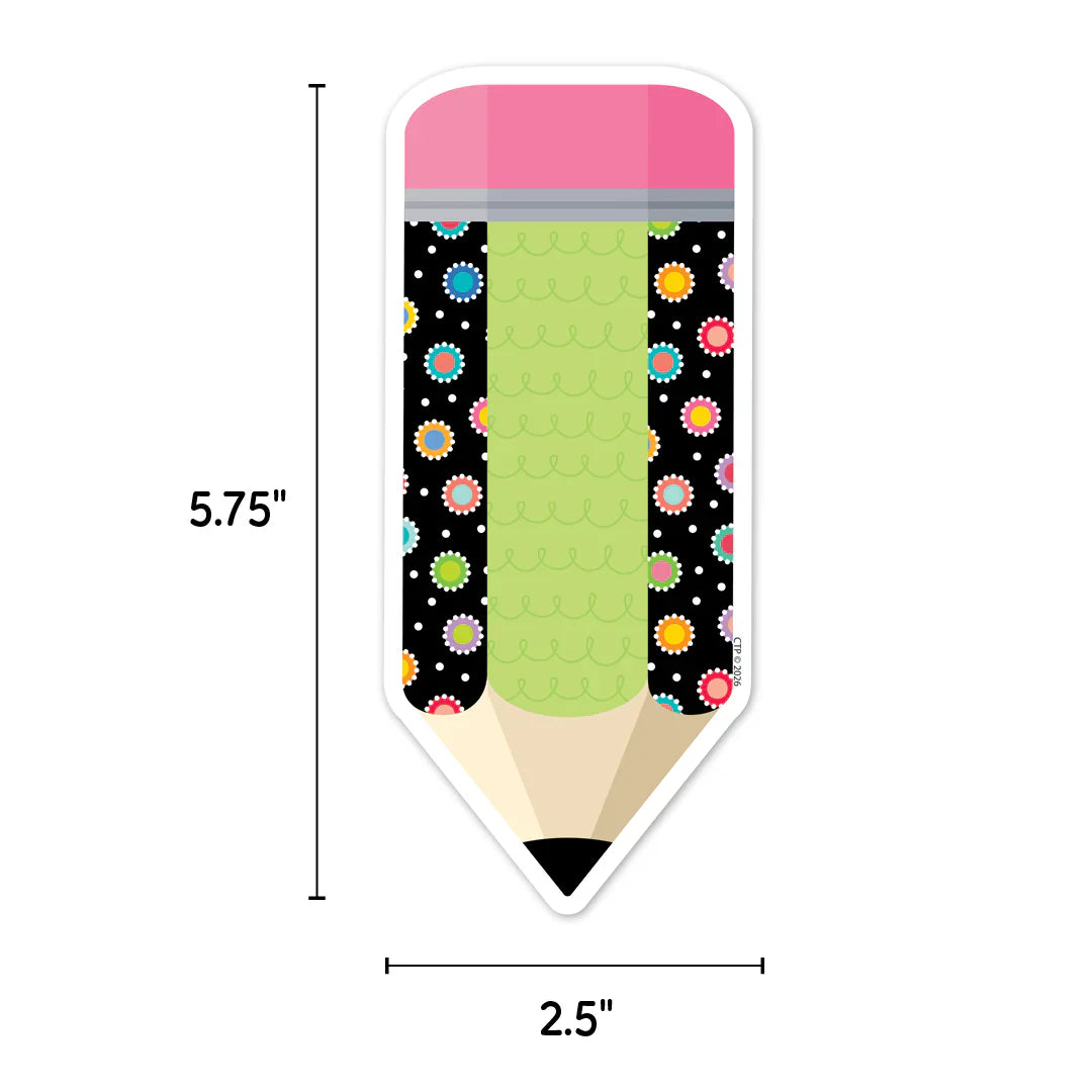 Core Decor Pattern Play Pencils | 6' | Inch Designer Cut-Outs | 72 pieces
