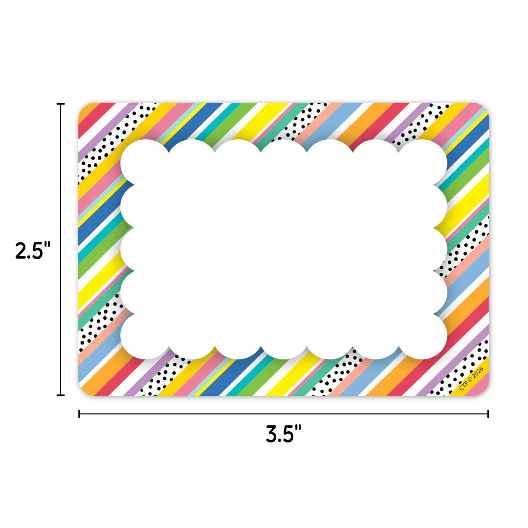 Core Decor Stripes and Dots Labels | 36 labels