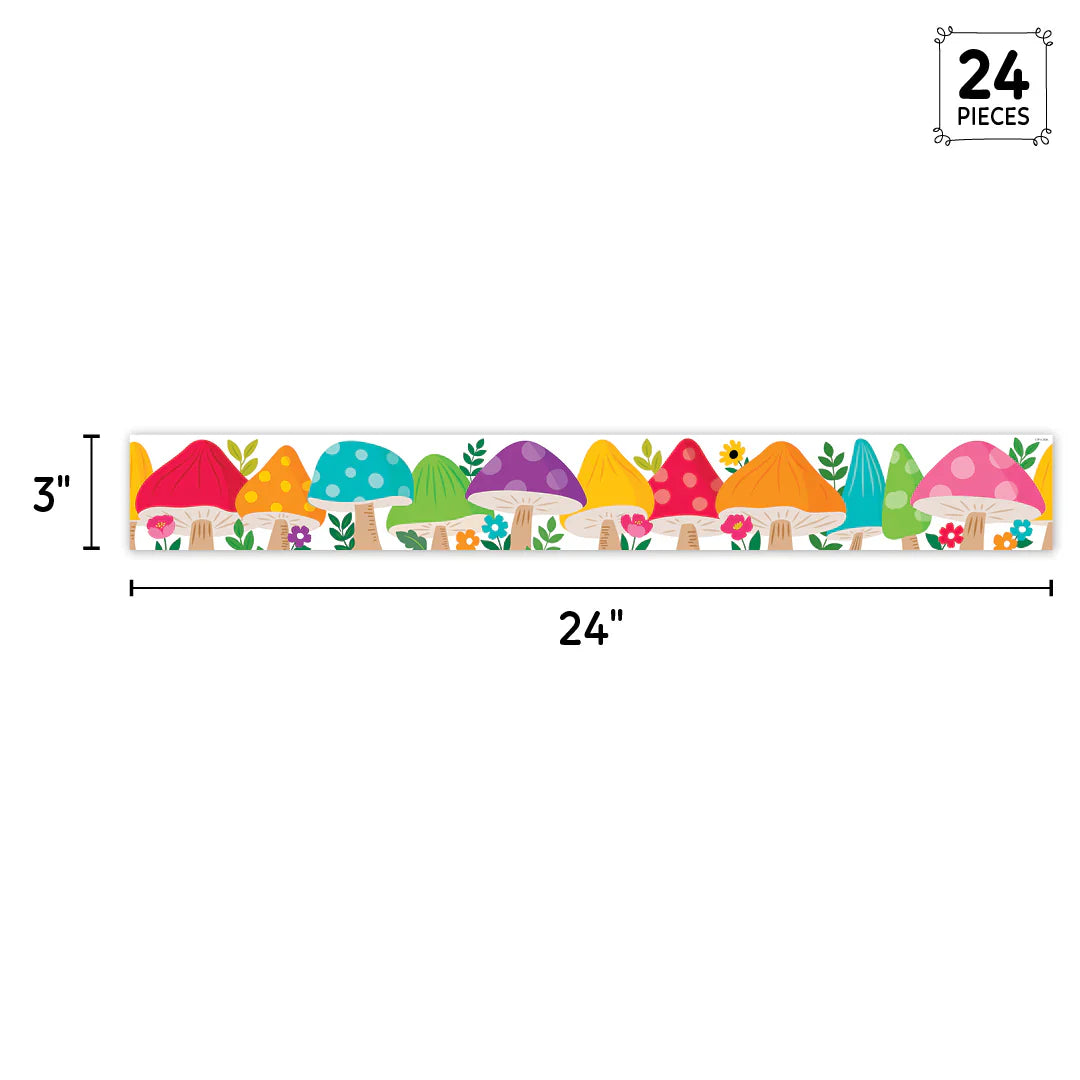 Woodland Friends Jumbo Mushrooms EZ Border | 24pcs | 24-inch strips