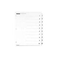 PRINTABLE INDEX DIVIDER 10 TAB WHITE LETTER