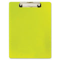 PLASTIC CLIPBOARD TRANSPARENT YELLOW NEON LETTER