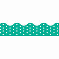 BORDER POLKA DOTS TEAL