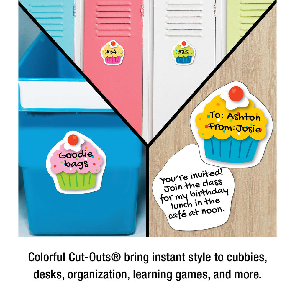 Cupcakes Assorted Mini Cutouts |  36 cut-outs