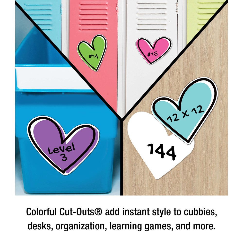 Jumbo Doodle Hearts Extra Large Cutouts |  12 cut-outs