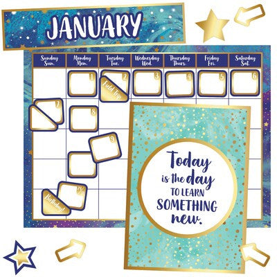 Galaxy Calendar Bulletin Board Set