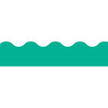 BORDER TEAL SOLID SCALLOPED