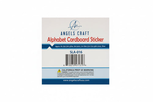 ALPHABET CARDBOARD STICKER-SILVER