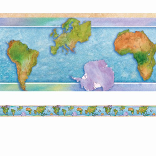 World Continents Straight Border