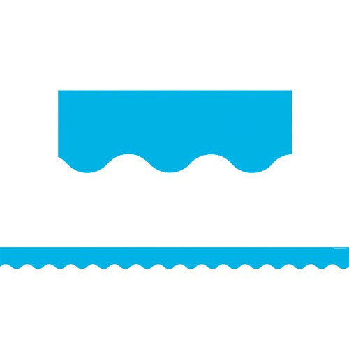 AQUA SOLID SCALLOPED BORDER