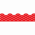 BORDER POLKA DOTS RED