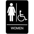 SIGN "WOMEN AND WHEELCHAIR" 6" X 9"