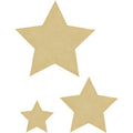 GOLD GLITZ STARS ASSORTED SIZES