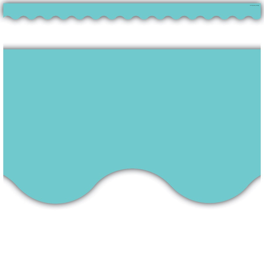 Light Turquoise Scalloped Border Trim