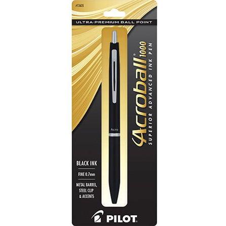 Acroball 1000 Ultra-Premium Retractable Ball Point Pen Fine Point Black Ink