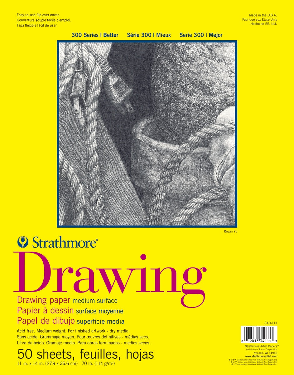 Strathmore 300 Series Drawing Pad | 11"x14" | 50 Sheets